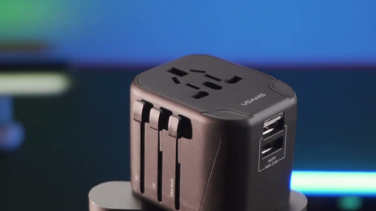 Universal Travel Adapter Usams T55 12w Dual Usb