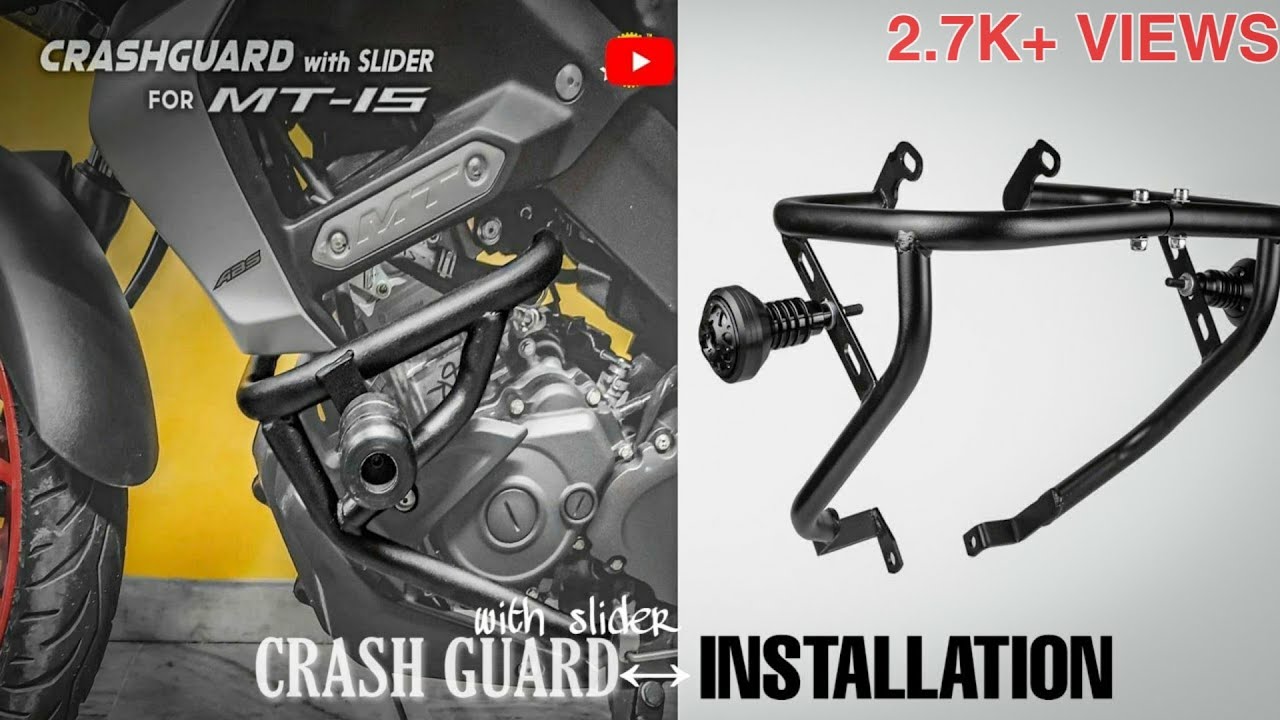 MT-15 Adventure crash guard fitting/installation|offroad crash guard for MT|engine protection 🔥