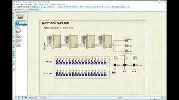 16 Bit Comparator - Design and Simulation with Proteus