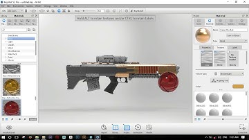 Maya Tutorials | GUN MODELING in maya part3 - and rendering in KEYSHOT