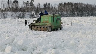 Строительство ледовой переправы 👍