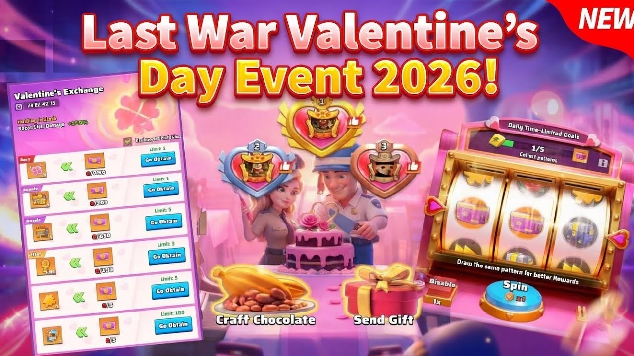 Подробное описание события Last War, приуроченного ко Дню святого Валентина 2026 года!