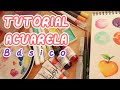 Cómo pintar con acuarelas (BÁSICO) 😊🎨 Acuarela para principiantes | TUTORIAL | #Acuarelasdf