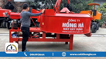 Cận cảnh Máy trộn bê tông cưỡng bức cố định Hồng Hà CB2000 (1,5m3) côn số
