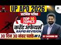 UP APO 2026 | Current Affairs | Top 10 Topics | Rapid Revision#2 | By Target for IQ | #upapo2025