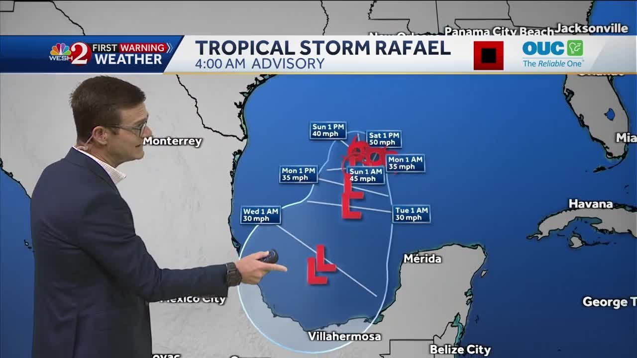 Rafael downgraded to tropical storm as it moves over Gulf of Mexico ...