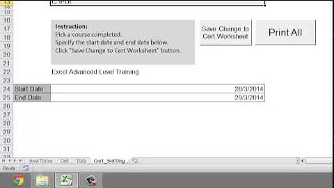 Excel VBA Tip: Certificate System Demo Using Excel VBA Macro
