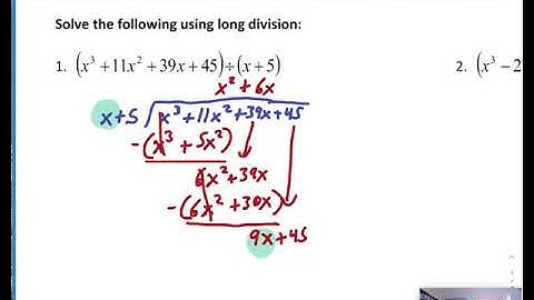6.2 Polynomial Long Division Notes Video