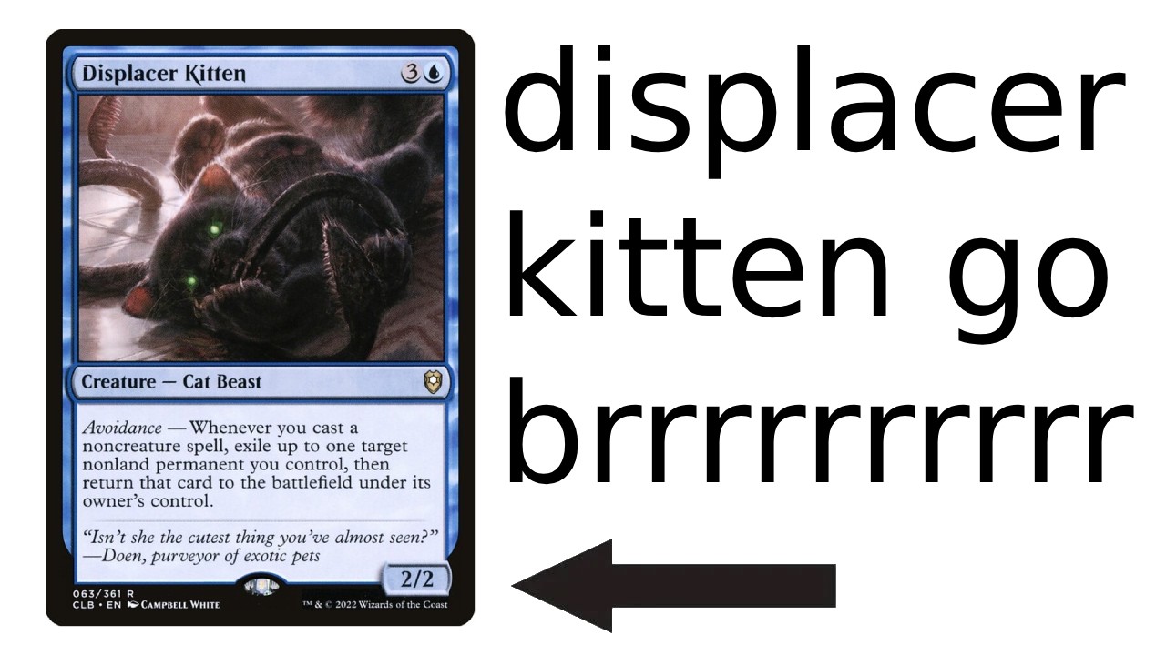 mtg kitten card Magic: the Gathering - Displacer (560) - Extended Art Displacer Kitten Proxy - Etsy