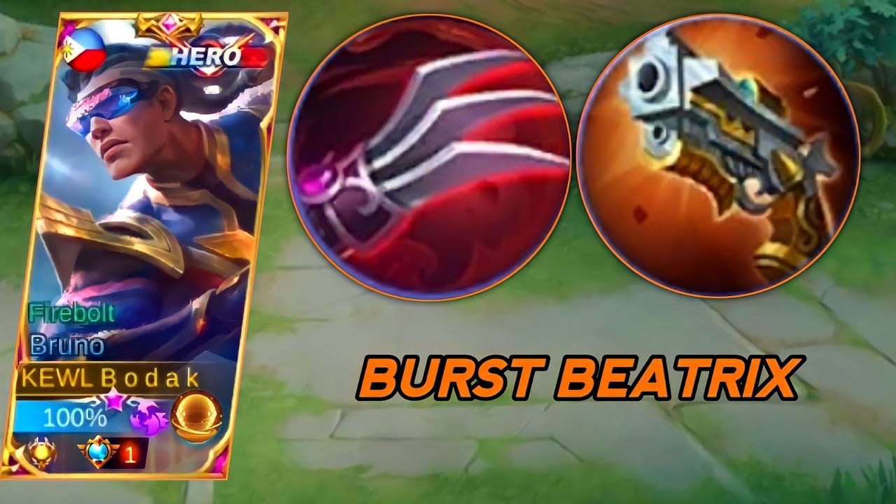 Bruno build and emblem Burst down Beatrix - Mobile Legends Bang Bang