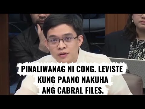 Cong. LEVISTE humarap sa Hearing kaugnay sa CABRAL FILES nakuha niya. #Trending