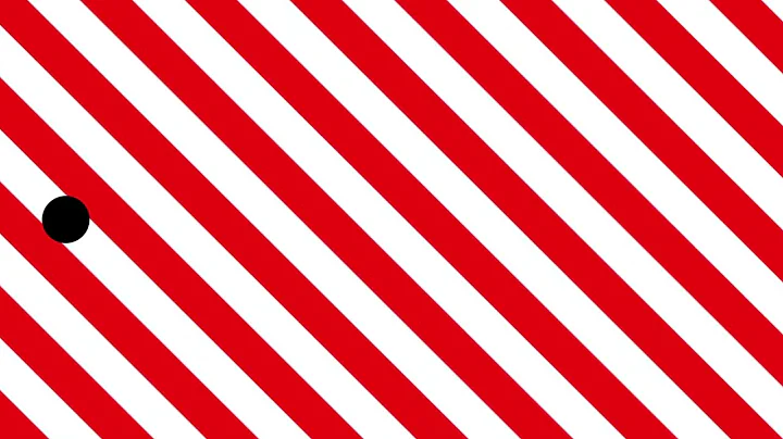 Ball Moving Horizontally Over Diagonal Optokinetic Stripes