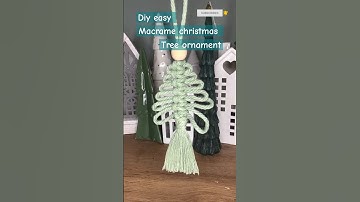 DIY macrame christmas tree tutorial | macrame christmas ornament | easy christmas ornament pattern