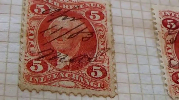 Rare Middle 1800's U.S. Revenue Postage Stamps
