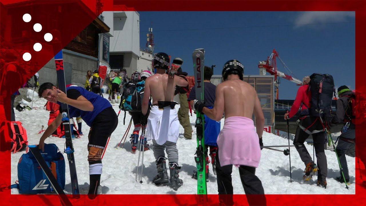 Plateau Rosa, sciatori a torso nudo sul ghiacciaio: superati i 15 gradi a 3500 metri