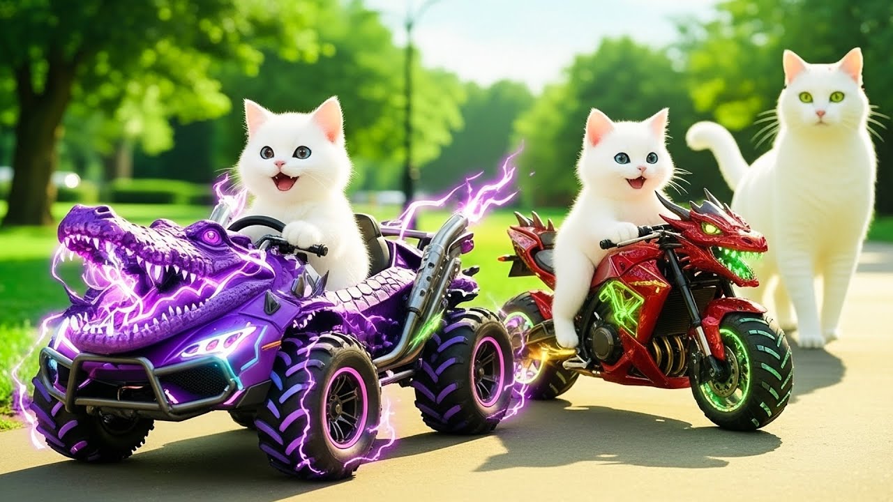 Mama Cat Trims Fur on the Farm and Makes Tiger Hat For Kittens At Home 😾🐾