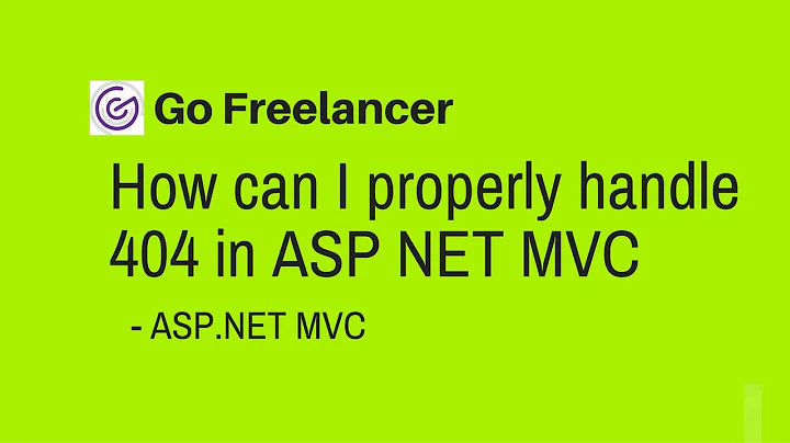 How can I properly handle 404 in ASP NET MVC