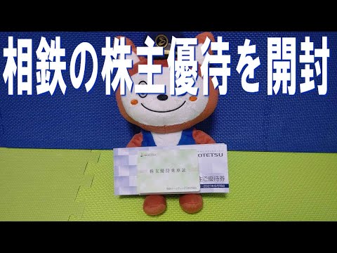 相鉄ホールディングスの株主優待を開封（銘柄コード：9003　東証一部　JPX400　相模鉄道）