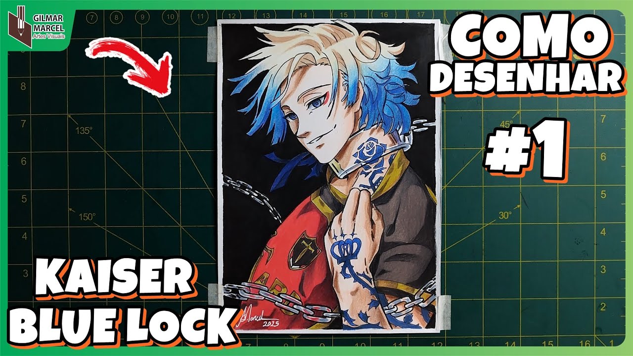 COMO DESENHAR O KAISER DO ANIME BLUE LOCK PASSO A PASSO COMPLETO #1 ...