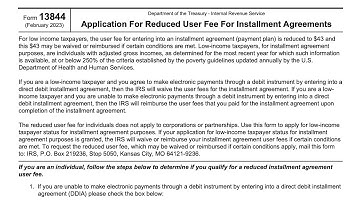 IRS Form 13844 walkthrough ARCHIVED COPY - READ COMMENTS ONLY
