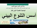 وح02 وض 01 اسس التنوع البيئي جغرافيا سنة اولى ثانوي جميع الشعب شرح المصطلحات 