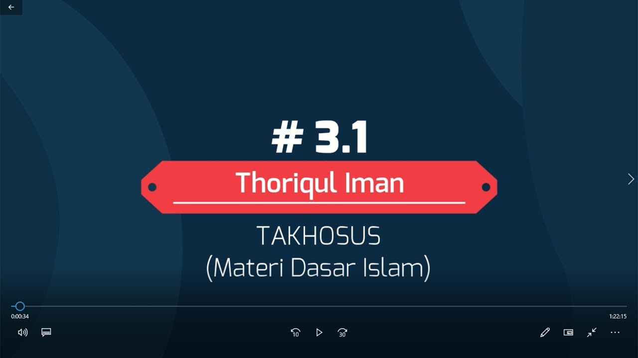 #3 1 Thoriqul Iman | Materi Dasar Islam