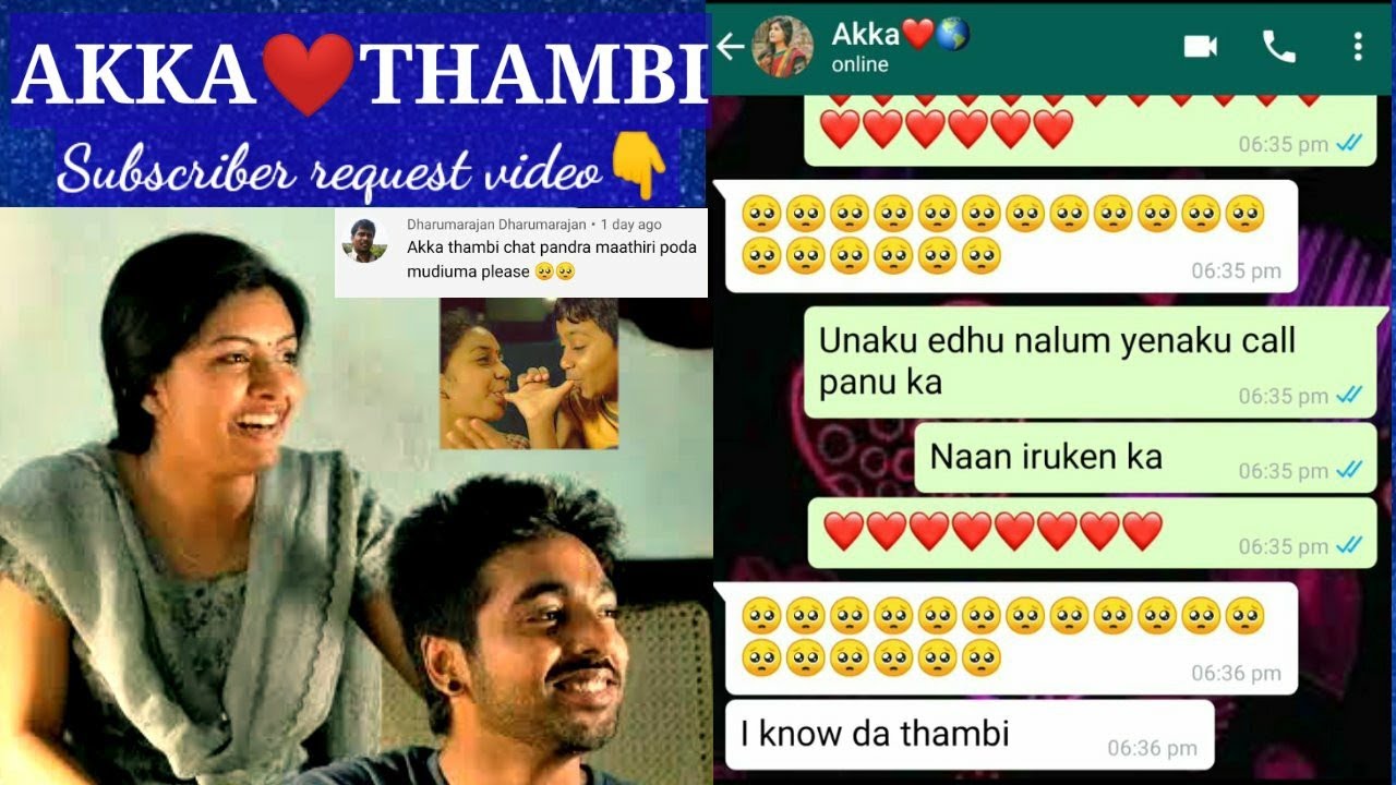 Akka❤Thambi cute whatsApp chat| @FANTASTICCHATT - YouTube