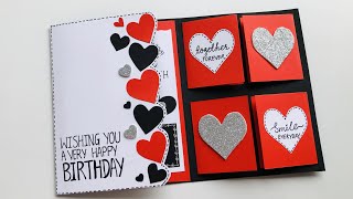 Beautiful Handmade Birthday Card Ideas for Boyfriend/Birthday Card For Hubby ​⁠@ArtCraftByTulsi