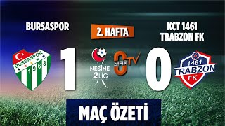 Bursaspor 1-0 Kct 1461 Trabzon 2.Lig 2. Hafta Maç Özeti