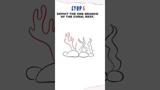 How to draw a Coral Reef  -Easy Drawing Tutorial for Kids #drawingforkids