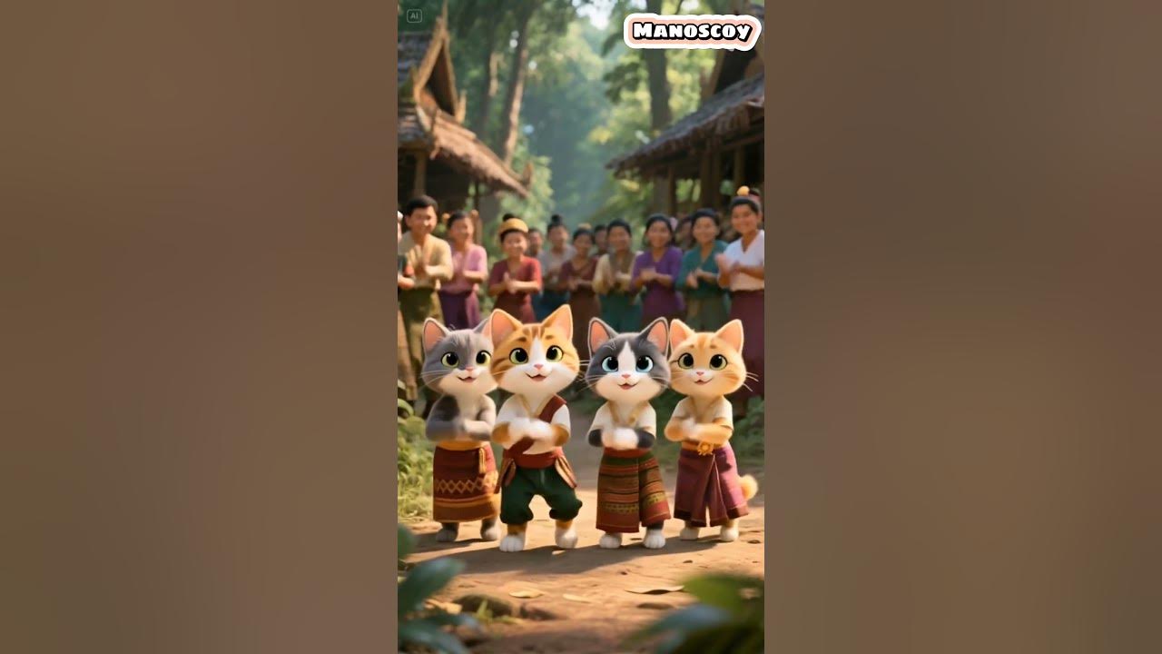 Cute cat dance in deep village 😸🐾 #cat #catdance #shortsviral #cute