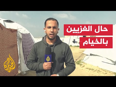 مراسل الجزيرة يرصد الأوضاع من بين الخيام شمالي قطاع غزة