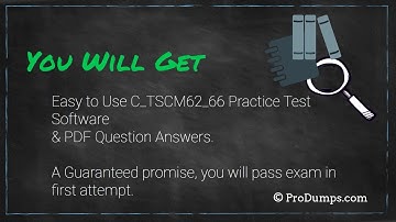 C_TSCM62_66 Exam Dumps - Proven Success Formula for C_TSCM62_66 Test