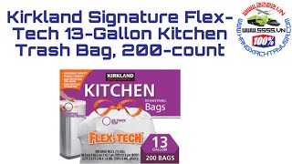 Kirkland Signature Flex-Tech 13-Gallon Kitchen Trash Bag, 200-count