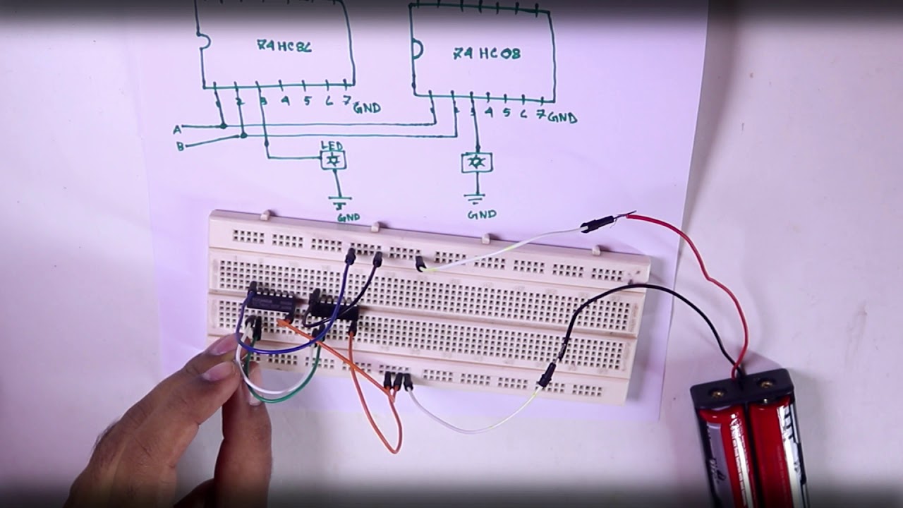 Half Adder on breadboard [ Theory + Practical + Application ] - YouTube