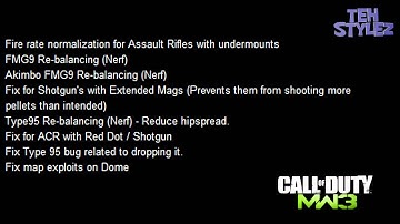 MW3 NEW PATCH - Type 95 and Akimbo FMG Nerf (12/12/2011)