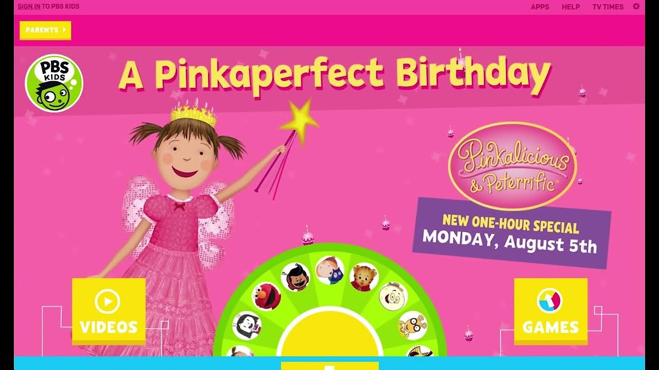 Pbs kids pinkalicious birthday homepage takeover youtube