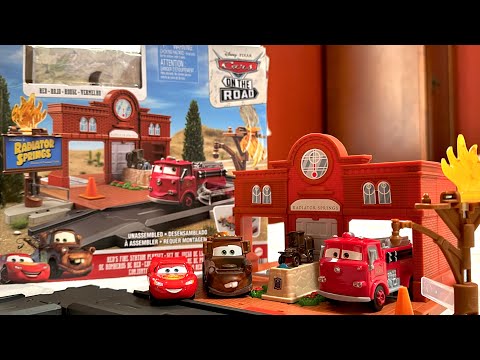 Disney Pixar Cars Mini Adventures Fire Dept 2 Pack Doc Hudson & Red