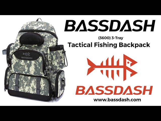 Bassdash Tactical Fishing Backpack - All In One Tackle Bag