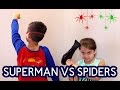 SUPERMAN VS SPIDERS -  HobbyKidsTV
