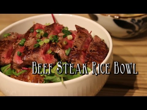 Beef Steak Rice Bowl − simple japanese cooking recipe with mito san