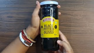 Unboxing Black Pitted Olives | Best fruit for heart disease & cancer Unboxing & Review #food #olive