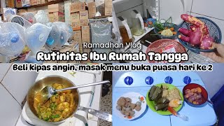 Ramadhan Vlog | Rutinitas IRT, beli kipas angin baru lanjut masak menu buka puasa hari ke 2
