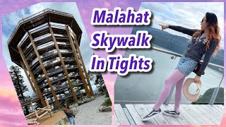 Malahat Skywalk in 6 Minutes, Travel Vlog in Tights Nylons Legs Model, Victoria BC Canada