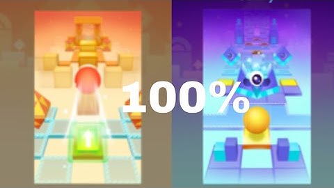 Rolling sky level 41 and 26 (Dynamic cube and sunny) 100% complete 10/10 gems 3/3 crowns in 1 level