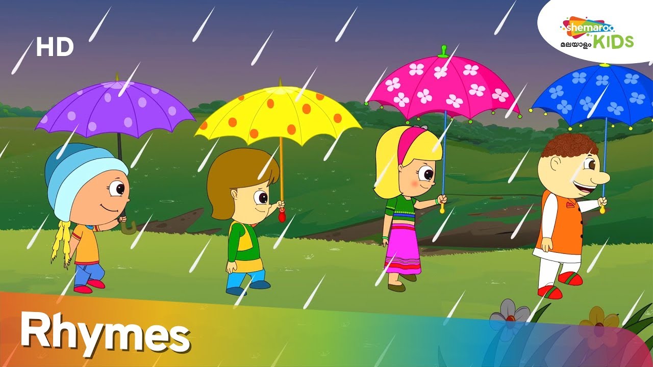 It's Raining Rhyme in Malayalam Nursery Rhyme For Children Shemaroo