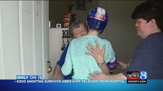 Kalamazoo shooting survivor Abbie Kopf heads home
