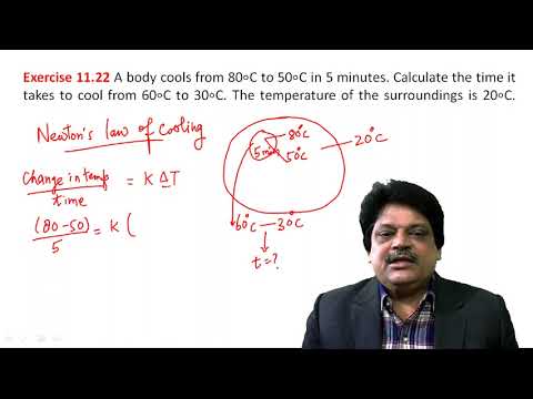 A body cools from 80 C to 50 C in 5 minutes. Calculate the time it takes to cool from 60 C to 30 C