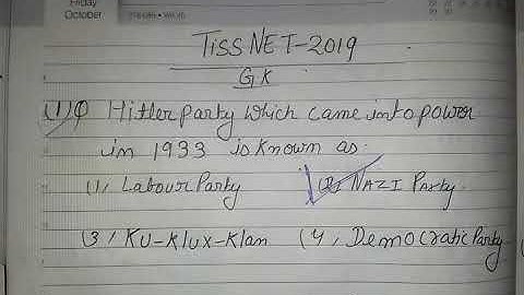 TISSNET-2019 || IMPORTANT GENERAL KNOWLEDGE PART-1