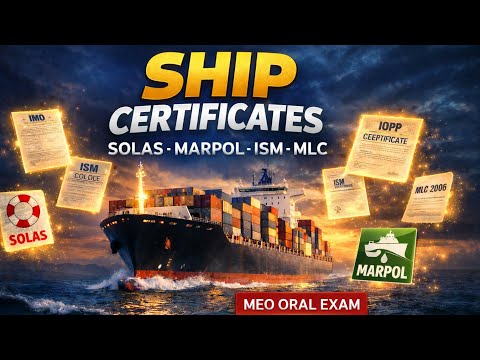 Ship Statutory Certificates Explained (SOLAS, MARPOL, MLC, ISM)| MEO Class 1  Exam